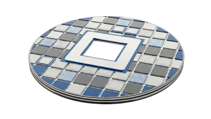 Semiconductor Wafer with Square Center