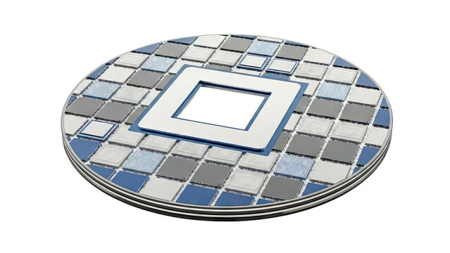 Semiconductor Wafer with Square Center