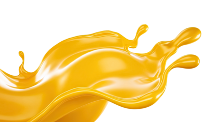 Vibrant Yellow Liquid Splash