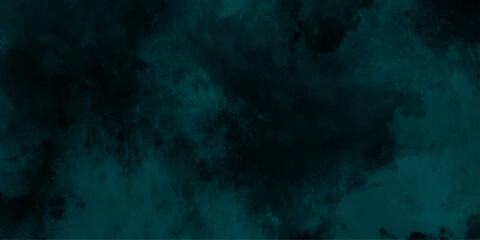 Naklejka premium abstract cloud and vapor texture background. Black and Green smoke aquarelle smudge illustration smooth grungy smokey light pastel colors ink glow. Teal color powder explosion 
