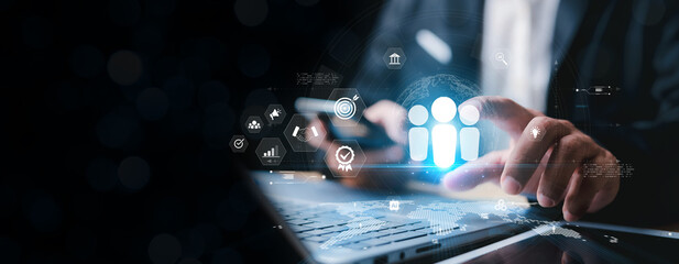 HR Human resources Recruitment Team Staff management. Relationship Management, Human Resources HR management recruitment employment headhunting concept.