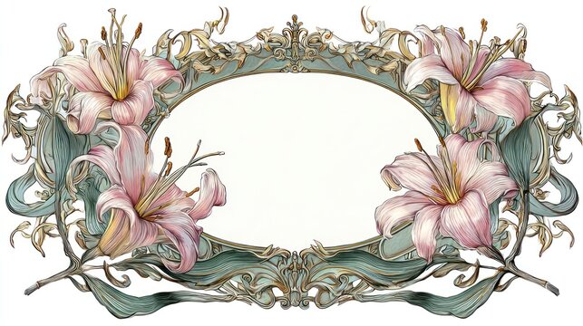 Elegant floral frame design.