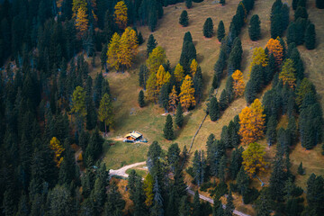 autumn landscape in the mountains