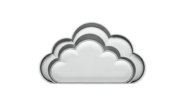 Abstract 3D Cloud Icon - Powered by Adobe