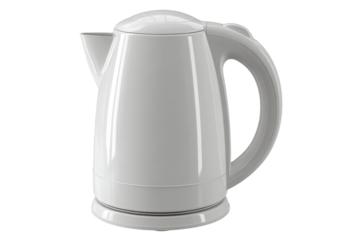 White Electric Kettle Isolated