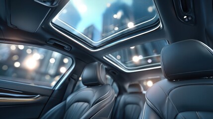 Clean car interior roof lining, bright and stain-free, ideal for automotive-related visuals.