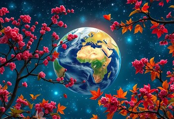 From tender buds to falling leaves, the Earth breathes in a continuous exhibition of its magnificent, ever-shifting moods,  atmospheric shifts, natural cycles