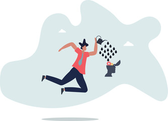 Brain maintenance, fixing emotional and mental problem, boost creativity and thinking process or improve motivation concept.life and employment of people.