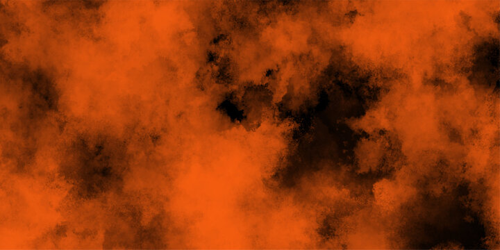 Abstract black and ORANGE fantasy watercolor background abstract fire flame grunge texture background .Old vintage grunge pattern distressed bright ORANGE paper .decorative pattern background