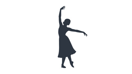 Ballerina Silhouette Dancing Gracefully