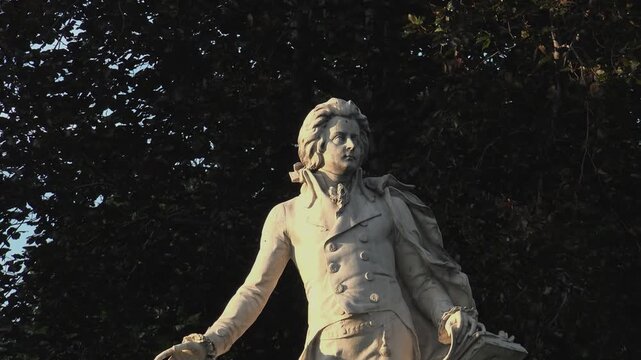 Mozart monument in the Imperial Gardens in Vienna