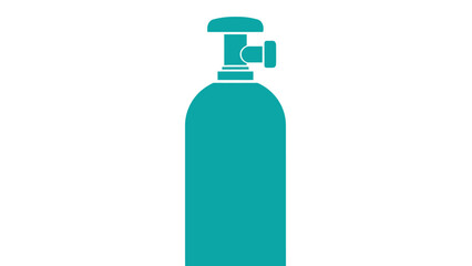 Cyan Oxygen Tank Icon - Medical Gas Cylinder