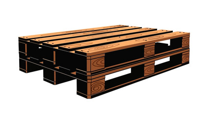 Wooden Shipping Pallet - Industrial Logistics and Storage