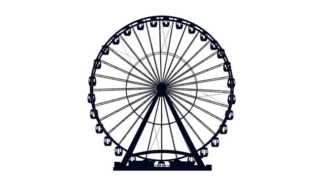 Ferris Wheel Silhouette Icon