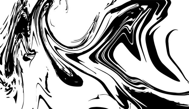 Abstract softy digital panoramic white and black background made. interweaving curved shapes. Illustration.
