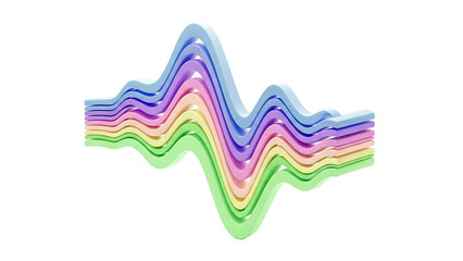 Obraz premium Pastel Waveforms Stacked