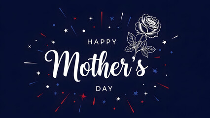 Mother's day greeting card with floral design