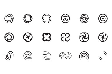 black and white icons