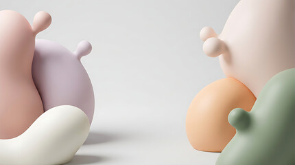 Sculptural Surreal Abstract Background