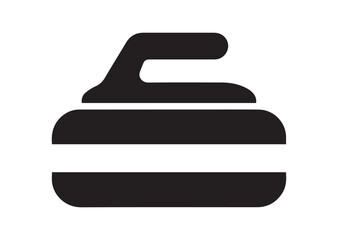 Curling Stone icon, Curling Stone solid vector