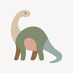 Fototapeta premium Colorful abstract dinosaur illustration.
