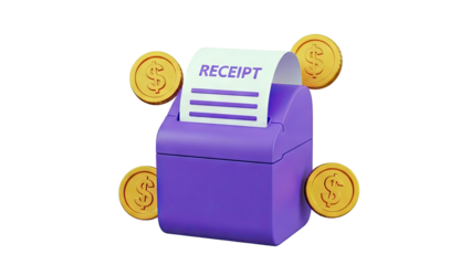 3D Receipt Printer with Dollar Coins