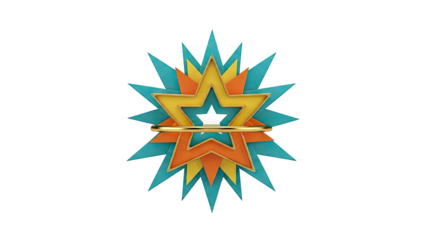 Multi-layered Starburst with Golden Hoop