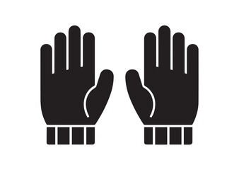 Obraz premium Winter Gloves icon, Winter Gloves solid vector