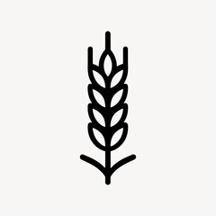 Fototapeta premium Minimalist wheat icon design
