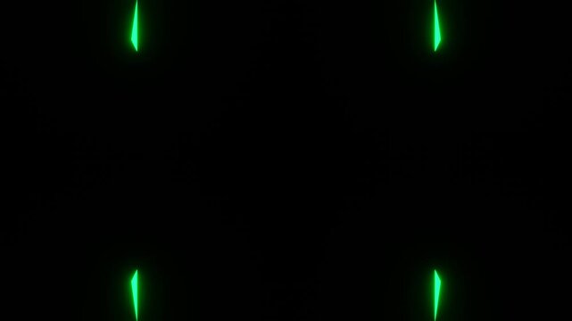 Illuminated laser displays showcase intricate movable geometric neon arrangements, vibrant laser illumination creates elaborate animated displays with striking neon grid formations