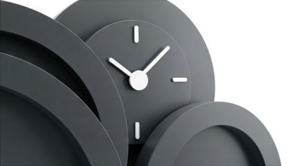 Modern Grey Wall Clock with Minimalist Design