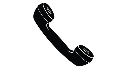 A striking black and white image of a vintage telephone handset a bold silhouette © nhpvect02