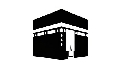 Kaaba Icon: Islamic Symbol, Mecca Landmark, Holy Cube for Worship and Pilgrimage