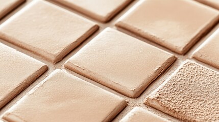 Close up macro view of textured square tile surface showing fine details and imperfections.