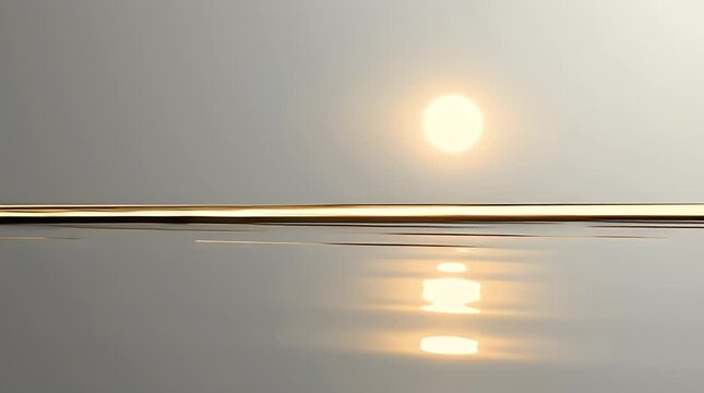 A thin gold line cutting cleanly through a matte gray field