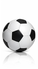Black and white soccer ball on white (2)