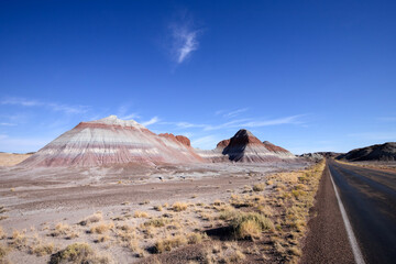 The Teepees rock formations in Petrified Forest National Park, Arizona