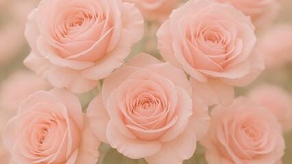 Soft pink roses desktop wallpaper