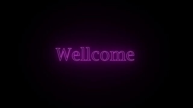 That image " welcome "  features a striking, high-contrast text effect on black background.