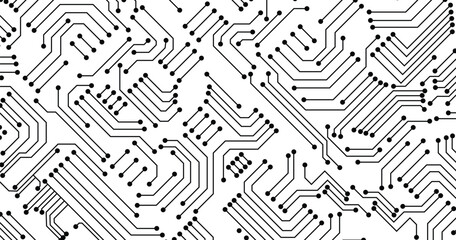 

Search by image or video
Black line circuit computer technology futuristic on white background design creative vector