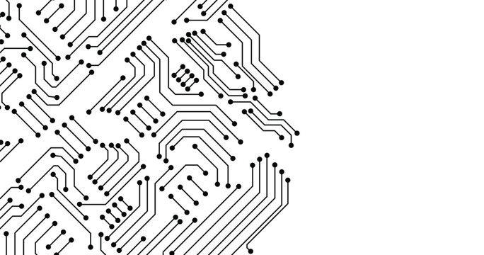 

Search by image or video
Black line circuit computer technology futuristic on white background design creative vector