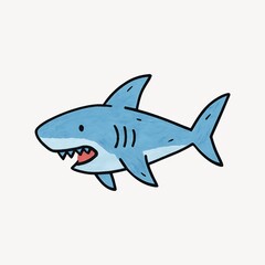Obraz premium Cartoon shark illustration design.