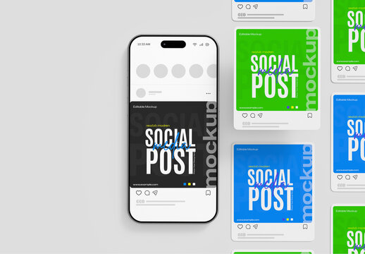 Minimal Social Media  Post Mockup Template
