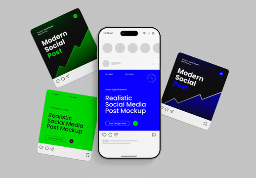 Realistic Modern Special Post Mockup