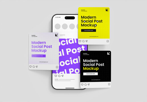 Corporate Social Media Square Post Mockup