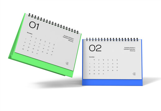Realstic Mordern Calendar Mockup