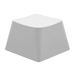 3d gray cube icon isolated on transparent background