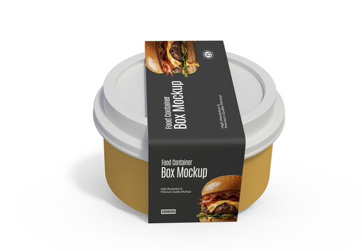 Food Container Box Mockup