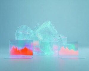 Modern Cryptocurrency Data Analysis Professional Plasma Interface with Neon Elements for Digital Finance Advertising and Marketing Content