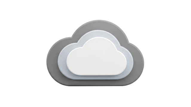 Layered Cloud Icon - Powered by Adobe